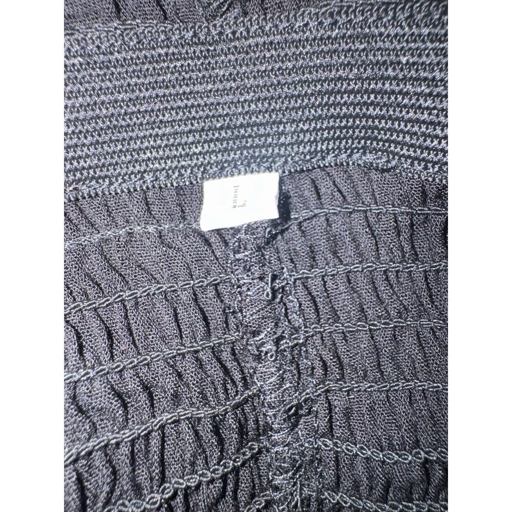 Womens Large Black Wide Leg Palazzo Pants High Waist Flowy Casual Lounge Pants - Picture 4 of 8